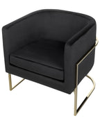 Armchair SIRKKA Velvet Black