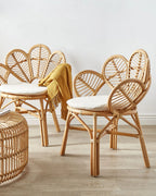 Set of 2 Peacock Chairs FLORENTINE II Rattan Natural