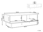 Coffee Table BRADLEY Brown with Storage