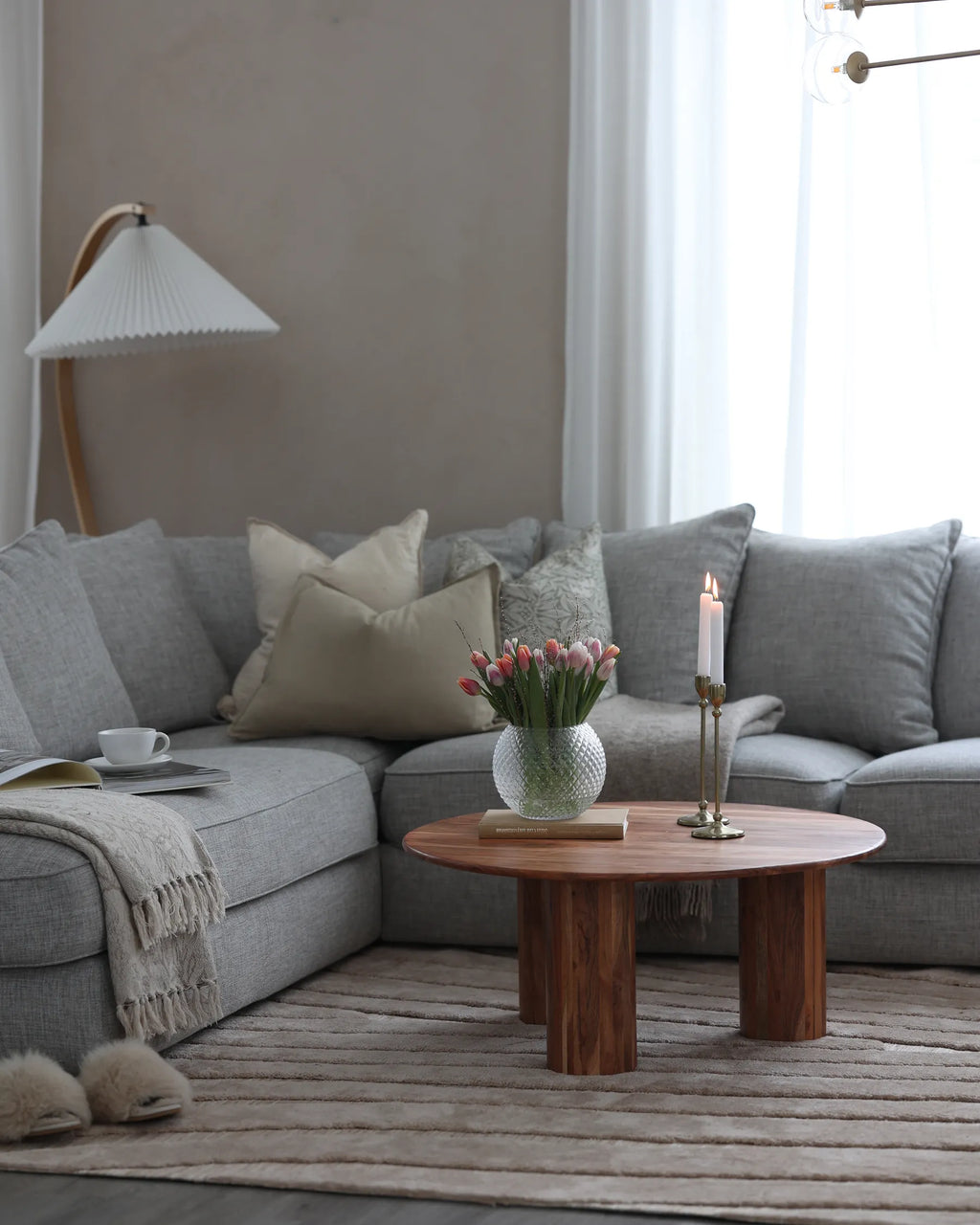Coffee Table COLINA Acacia Wood Brown