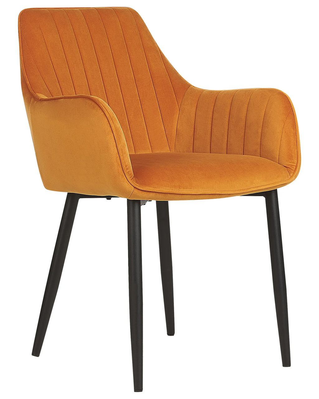Set of 2 Dining Chairs WELLSTON Velvet Orange