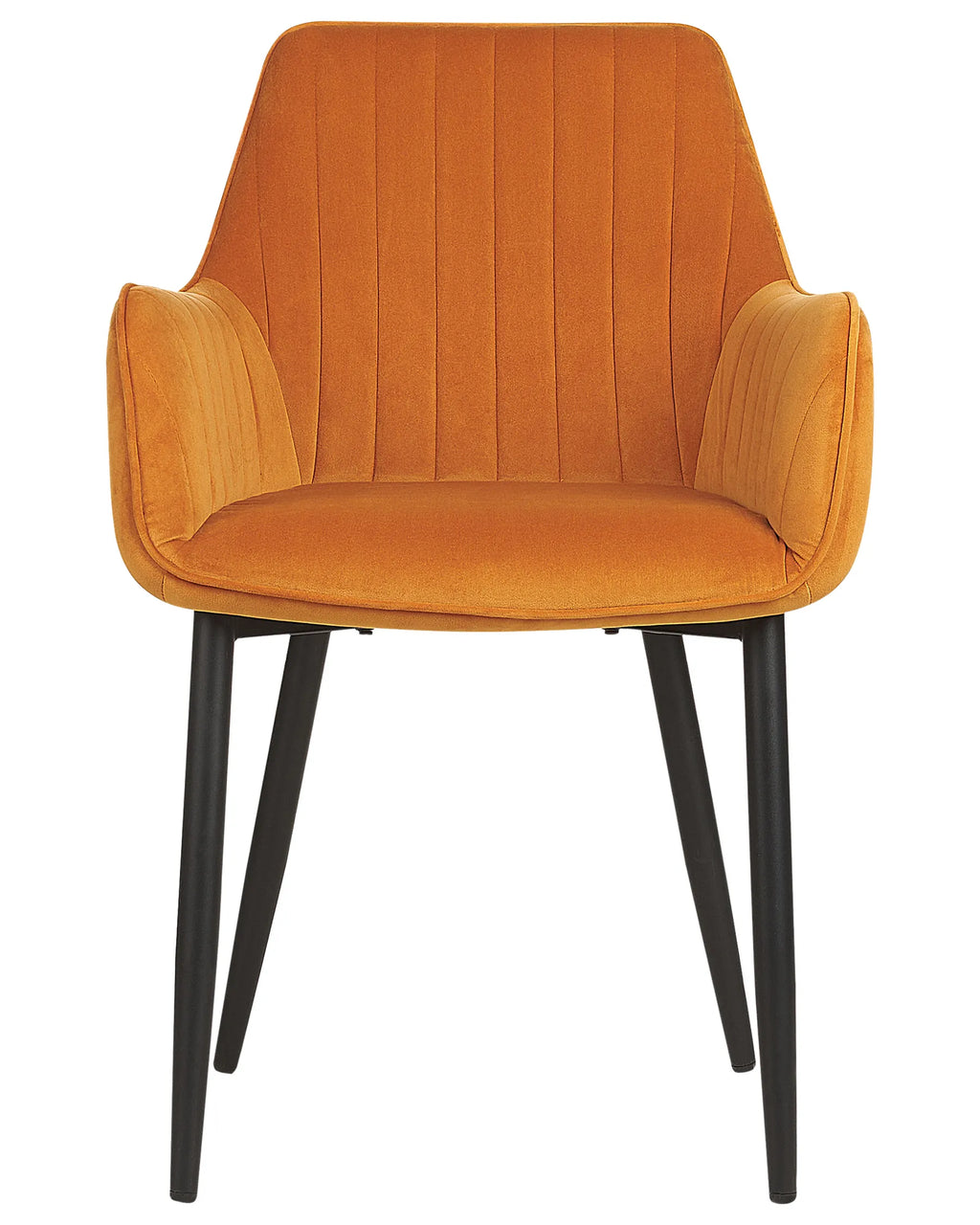 Set of 2 Dining Chairs WELLSTON Velvet Orange