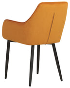 Set of 2 Dining Chairs WELLSTON Velvet Orange
