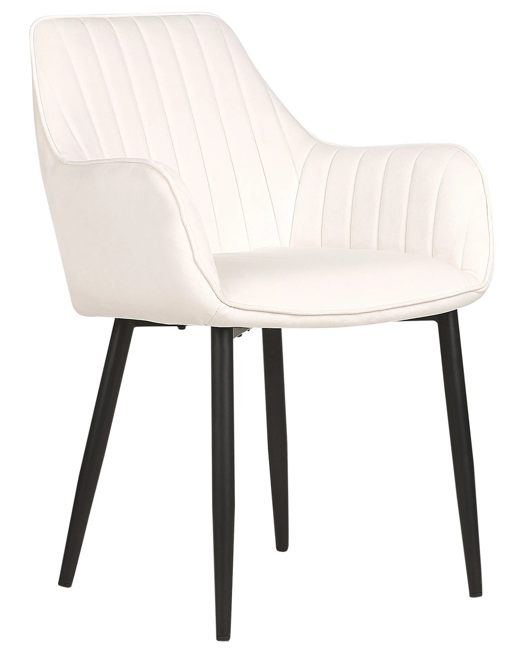 Set of 2 Dining Chairs WELLSTON Velvet Off-White