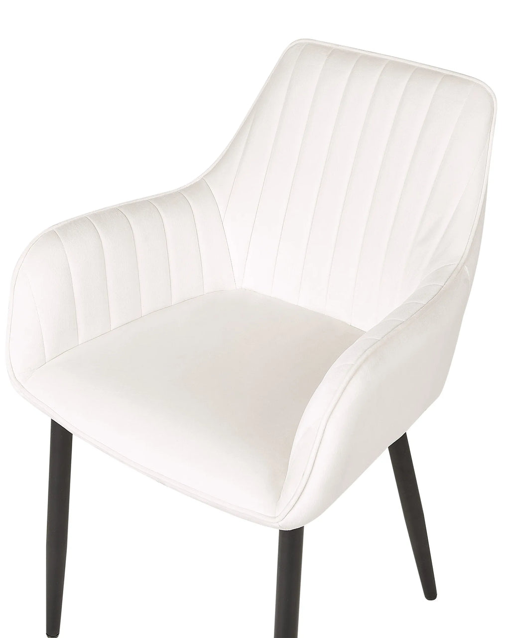 Set of 2 Dining Chairs WELLSTON Velvet Off-White