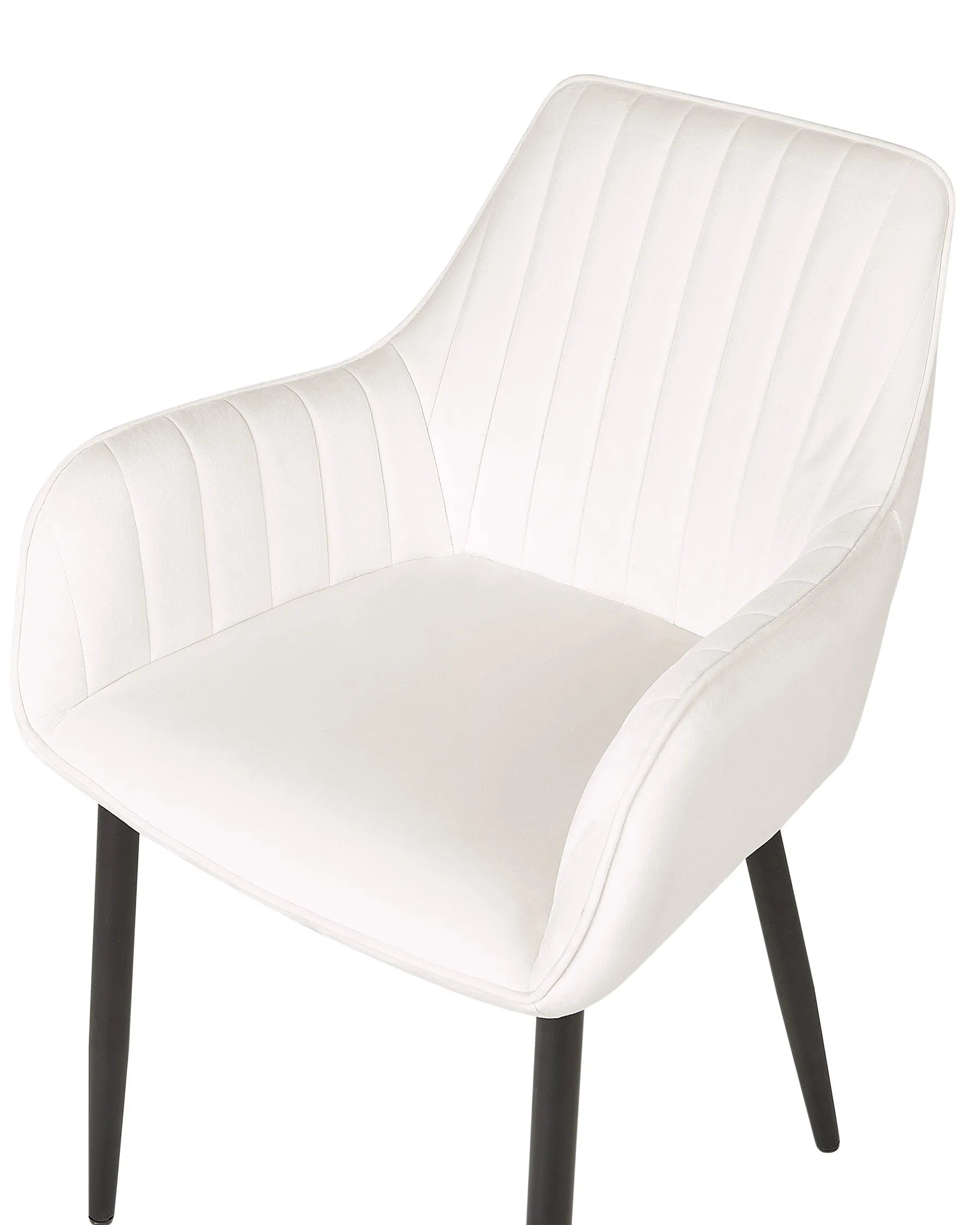 Set of 2 Dining Chairs WELLSTON Velvet Off-White