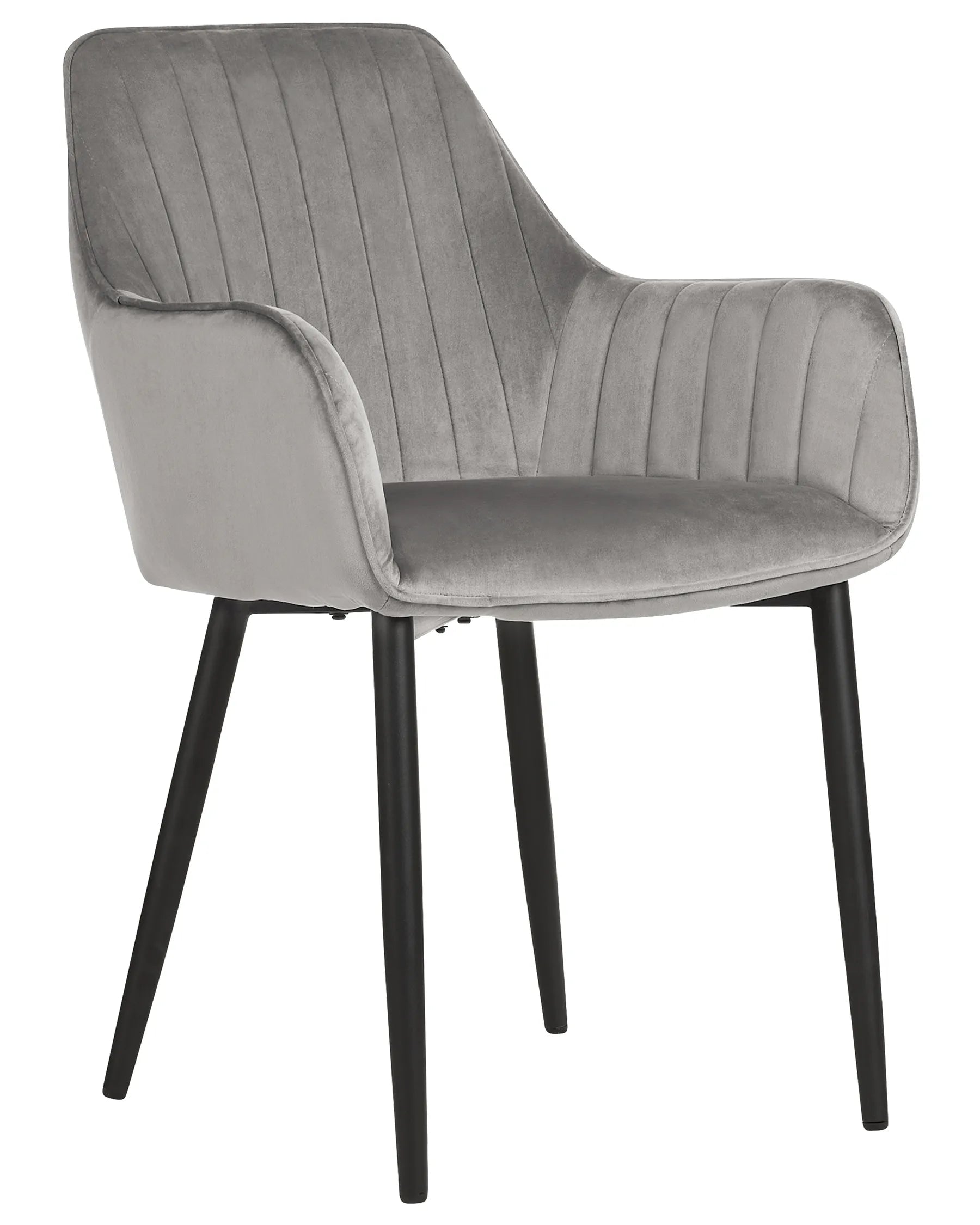 Set of 2 Dining Chairs WELLSTON Velvet Dark Grey
