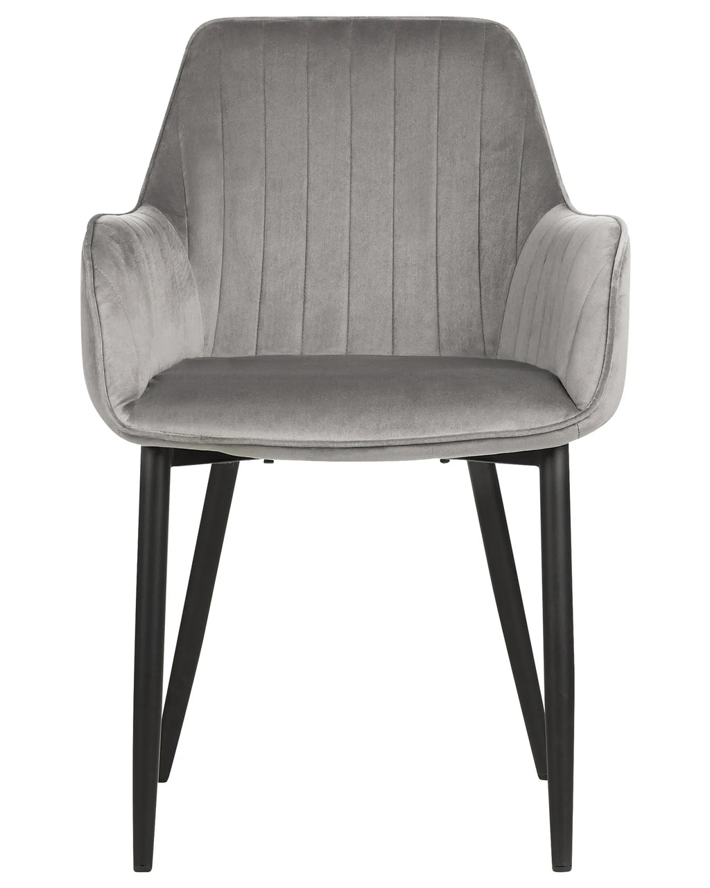Set of 2 Dining Chairs WELLSTON Velvet Dark Grey