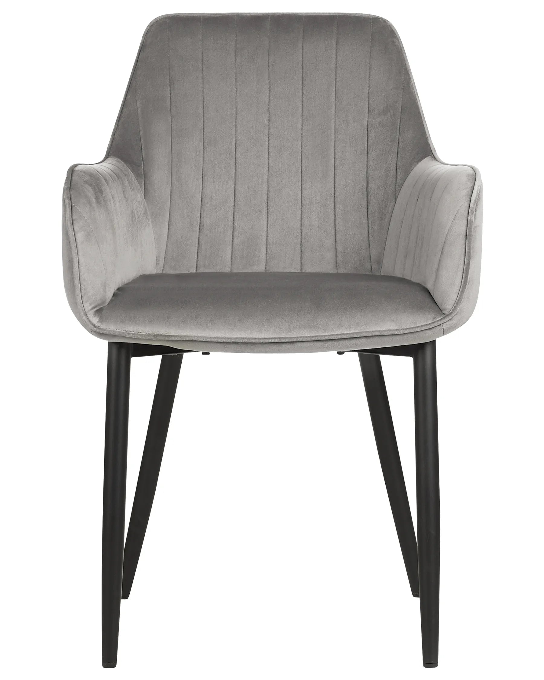 Set of 2 Dining Chairs WELLSTON Velvet Dark Grey