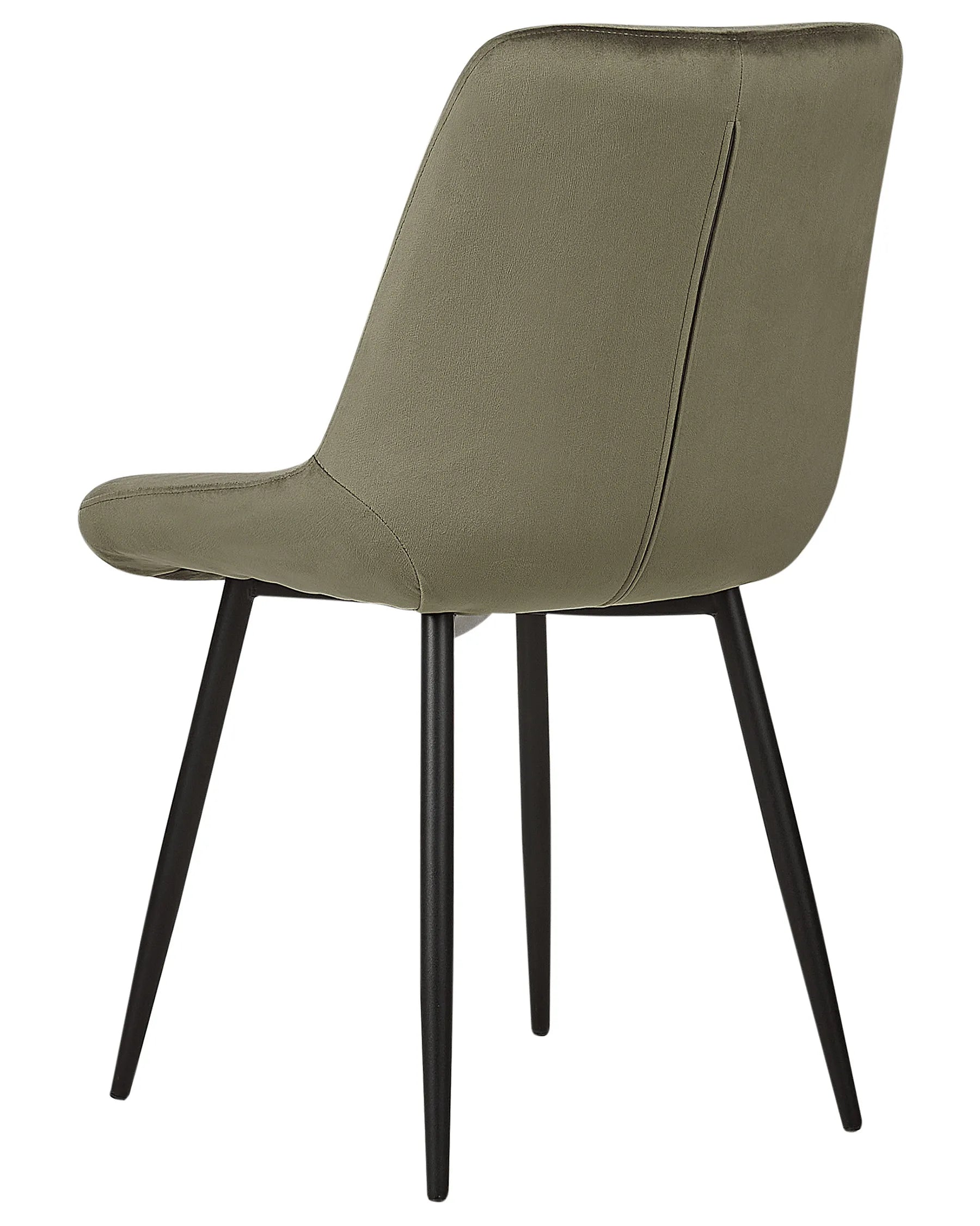 Set of 2 Dining Chairs MELROSE Velvet Olive Green