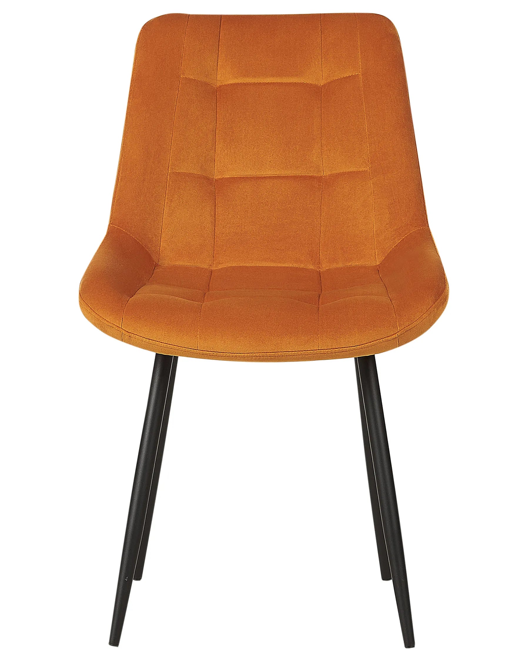 Set of 2 Dining Chairs MELROSE Velvet Orange