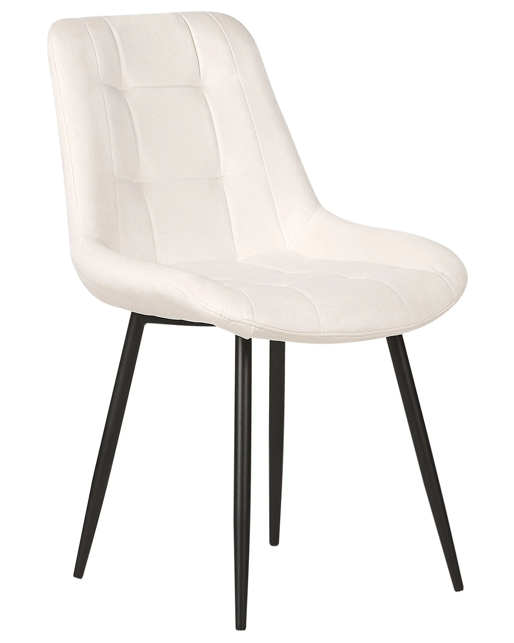Set of 2 Dining Chairs MELROSE Velvet Off-White