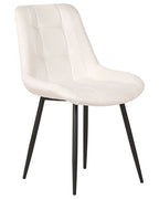 Set of 2 Dining Chairs MELROSE Velvet Off-White