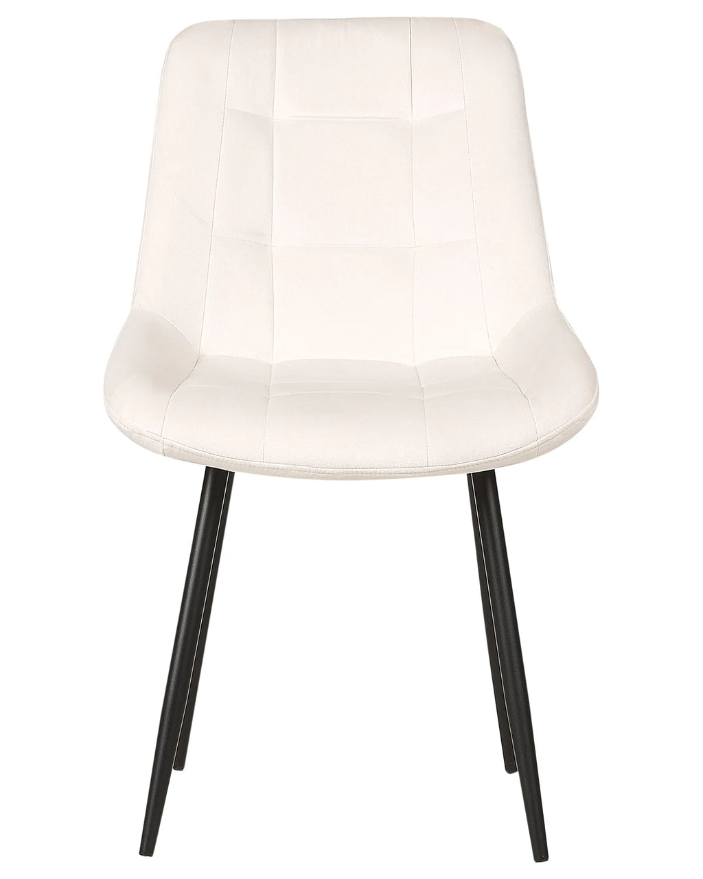 Set of 2 Dining Chairs MELROSE Velvet Off-White