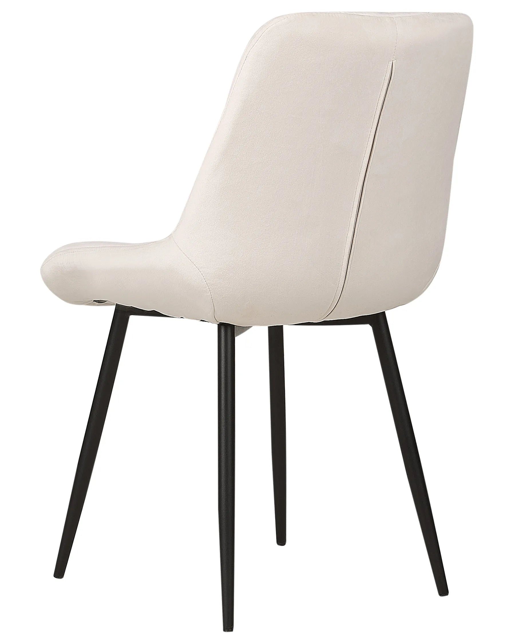 Set of 2 Dining Chairs MELROSE Velvet Off-White
