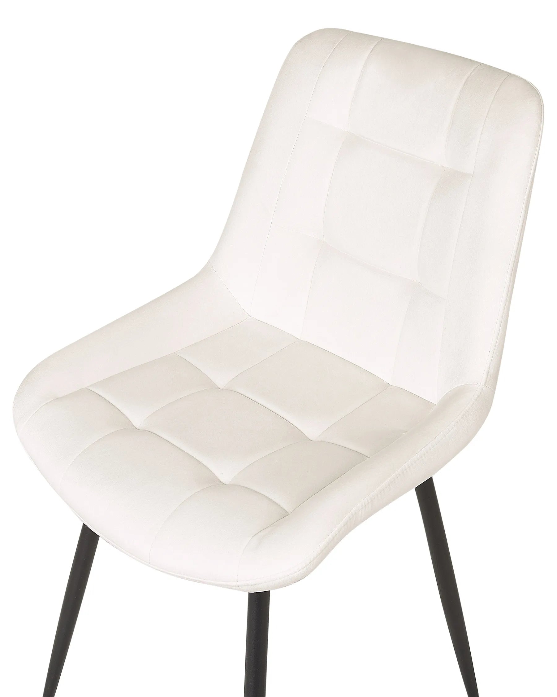 Set of 2 Dining Chairs MELROSE Velvet Off-White