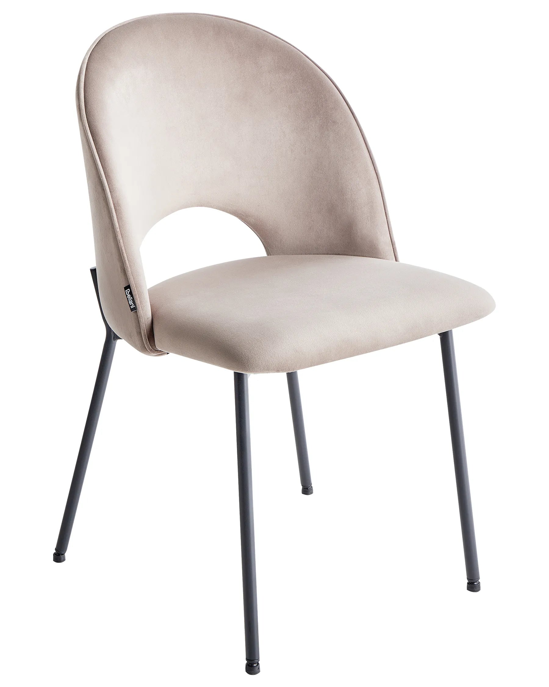 Set of 2 Dining Chairs COVELO Velvet Taupe