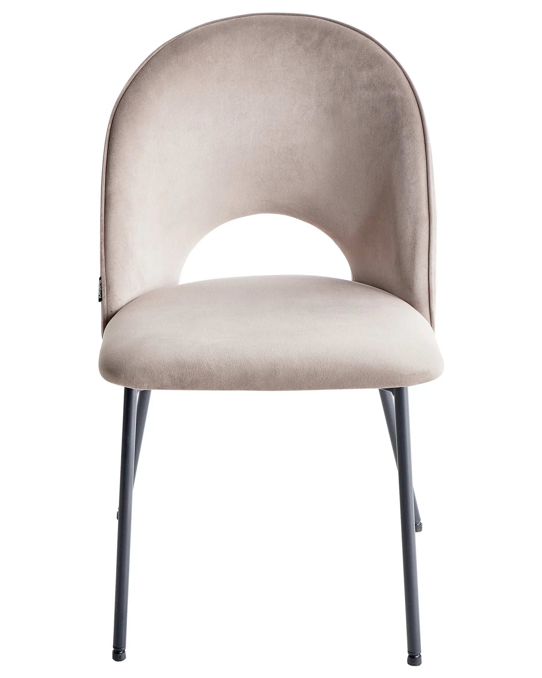 Set of 2 Dining Chairs COVELO Velvet Taupe