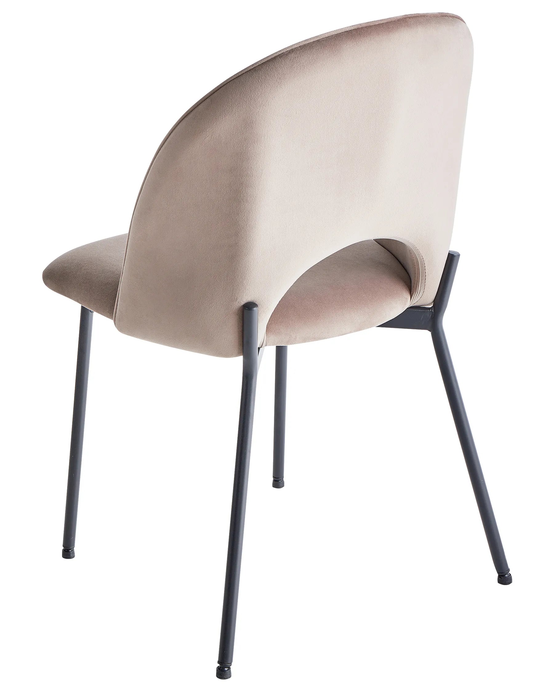 Set of 2 Dining Chairs COVELO Velvet Taupe