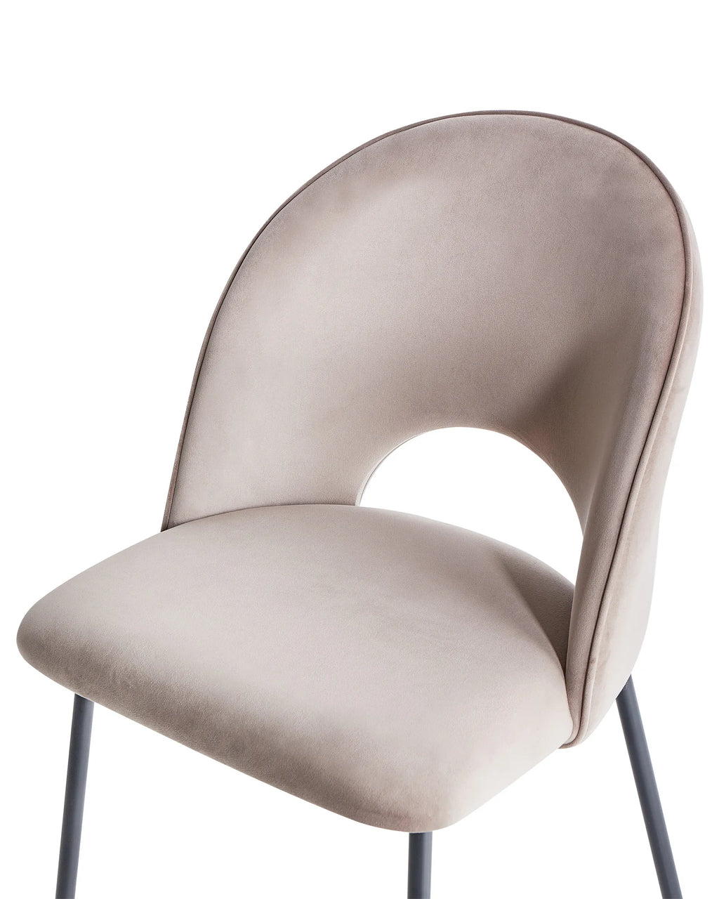Set of 2 Dining Chairs COVELO Velvet Taupe
