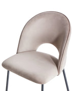 Set of 2 Dining Chairs COVELO Velvet Taupe