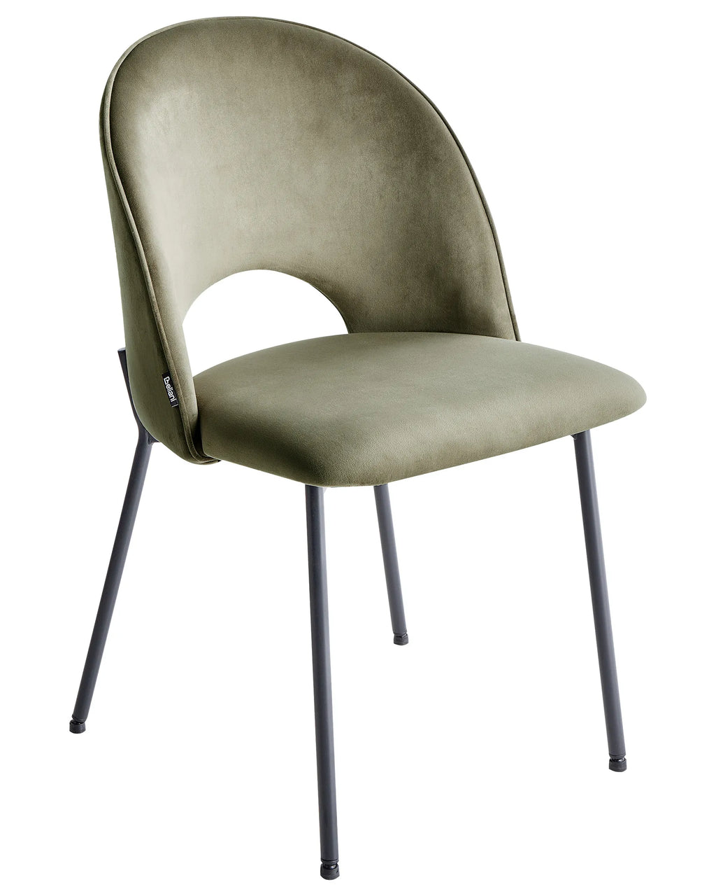 Set of 2 Dining Chairs COVELO Velvet Dark Green