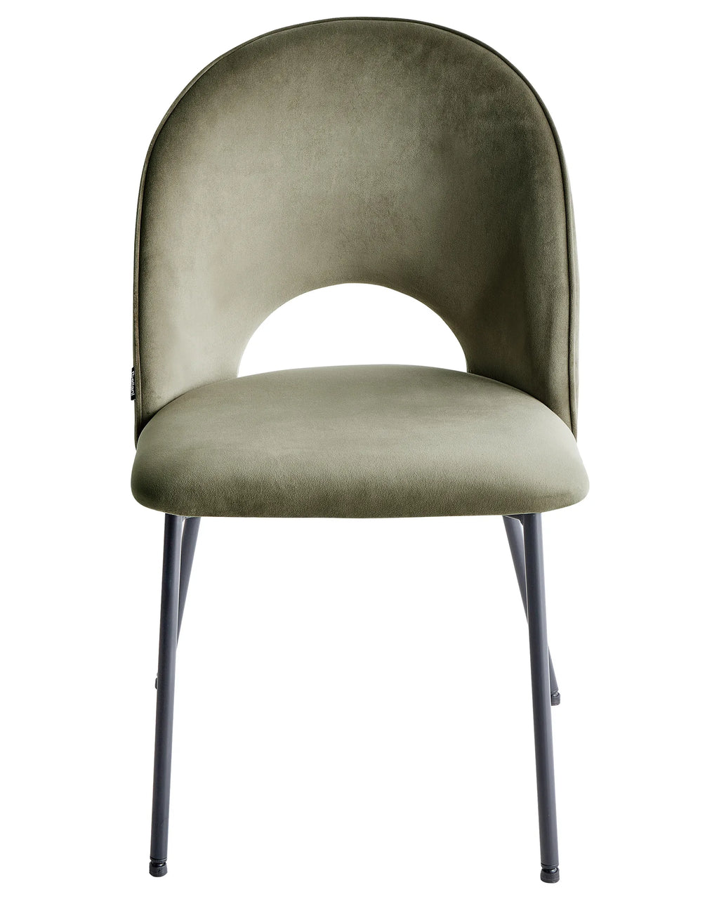 Set of 2 Dining Chairs COVELO Velvet Dark Green