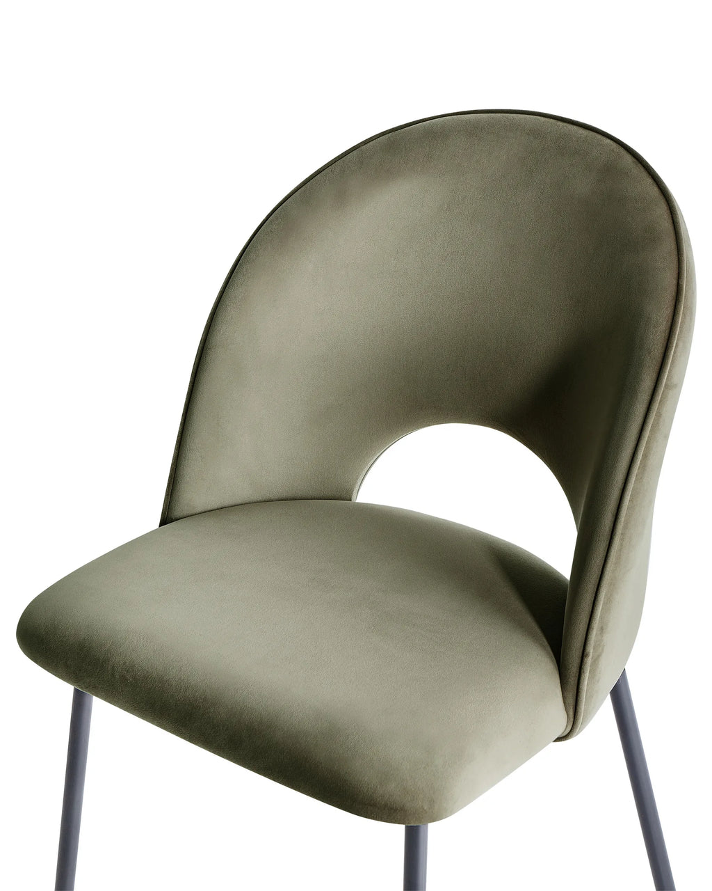 Set of 2 Dining Chairs COVELO Velvet Dark Green
