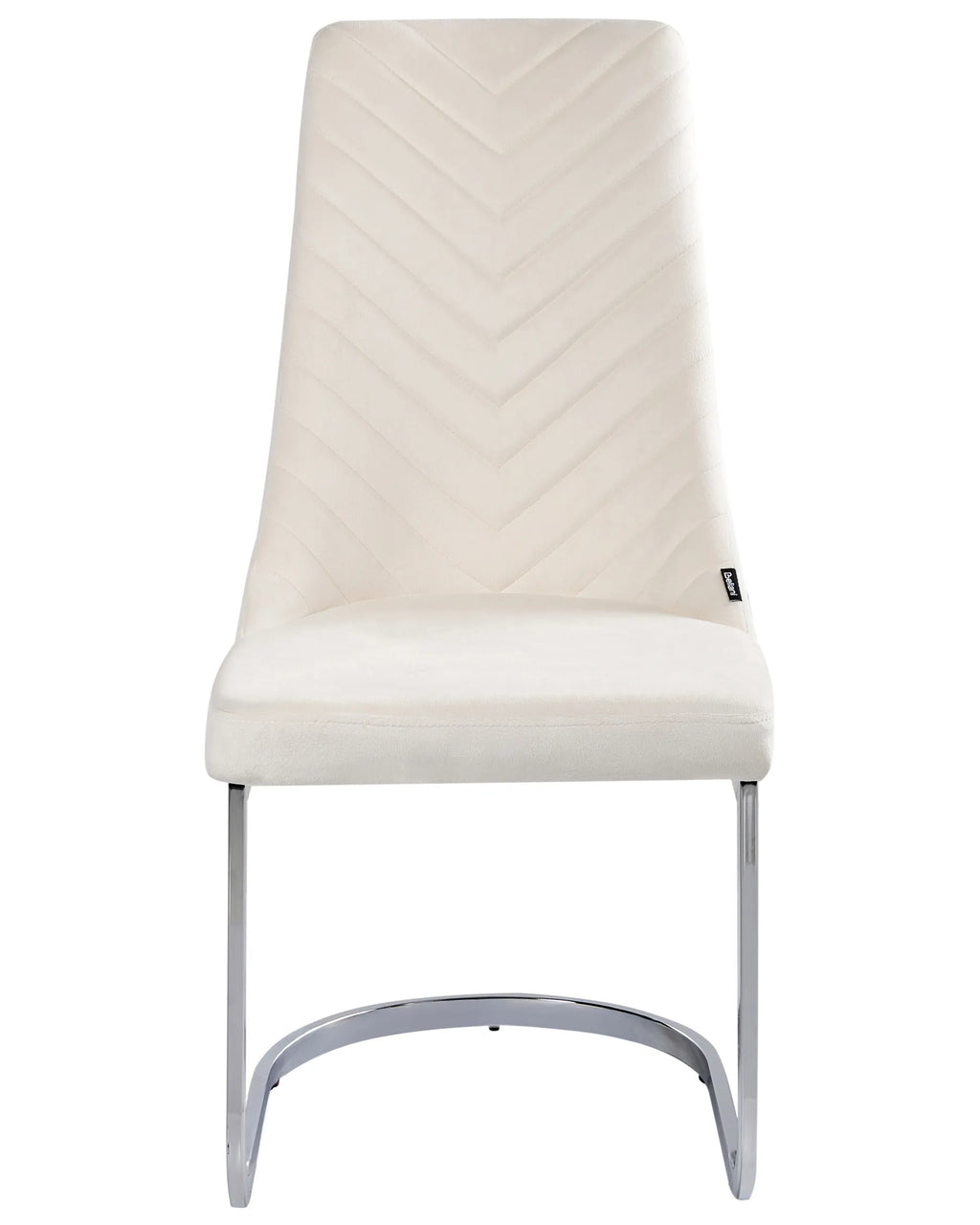 Set of 2 Dining Chairs ALTOONA Velvet Off-White