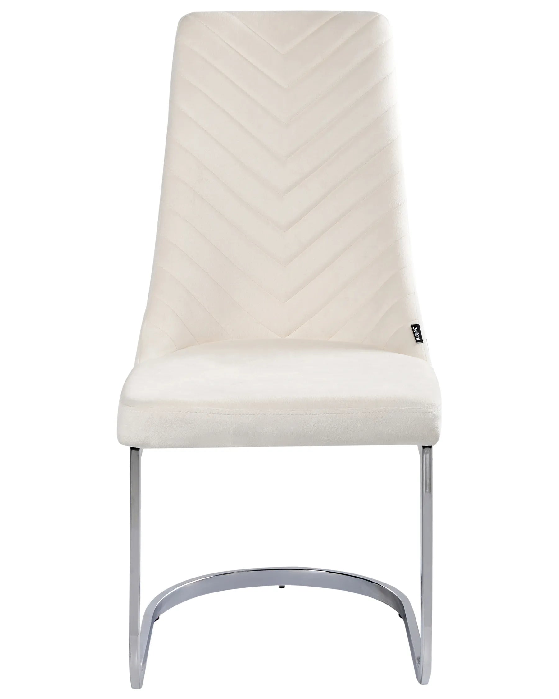 Set of 2 Dining Chairs ALTOONA Velvet Off-White