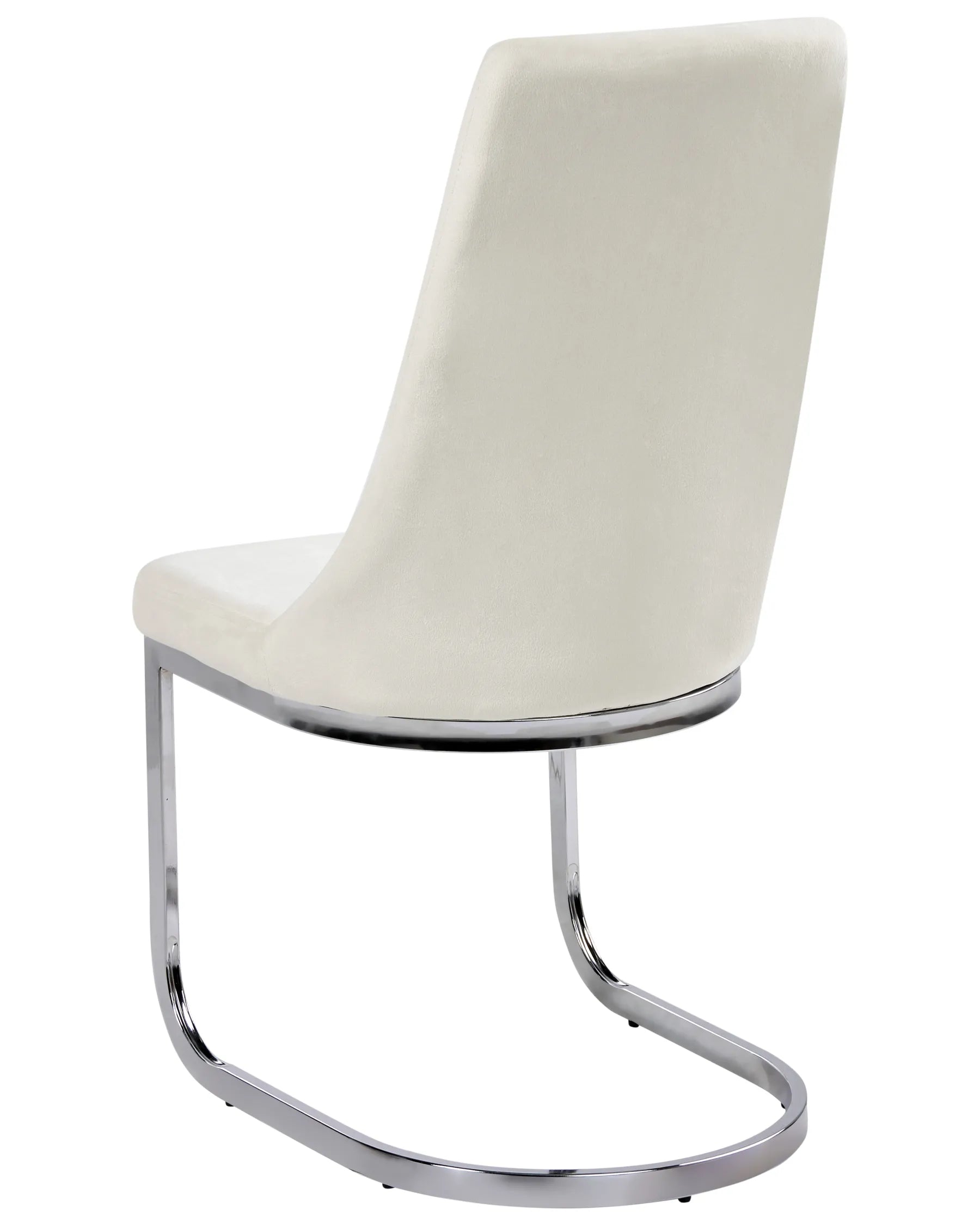 Set of 2 Dining Chairs ALTOONA Velvet Off-White