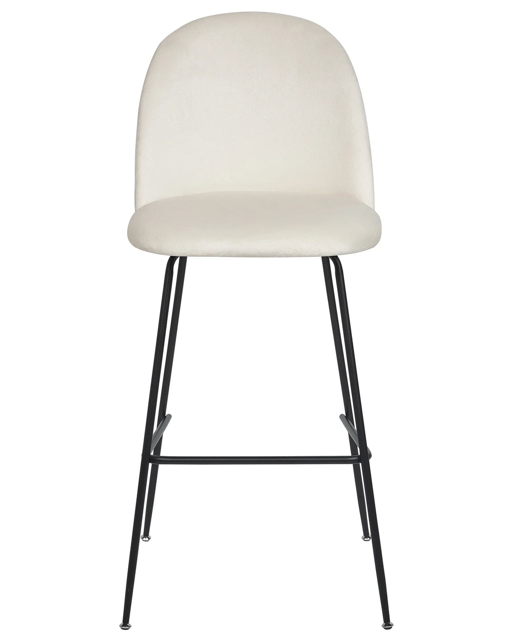 Set of 2 Bar Chairs ARCOLA Velvet Off-White