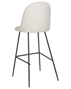 Set of 2 Bar Chairs ARCOLA Velvet Off-White