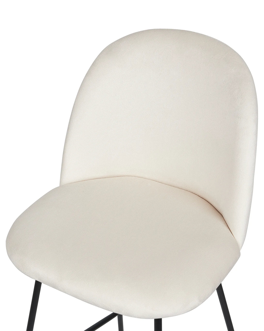 Set of 2 Bar Chairs ARCOLA Velvet Off-White