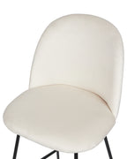 Set of 2 Bar Chairs ARCOLA Velvet Off-White