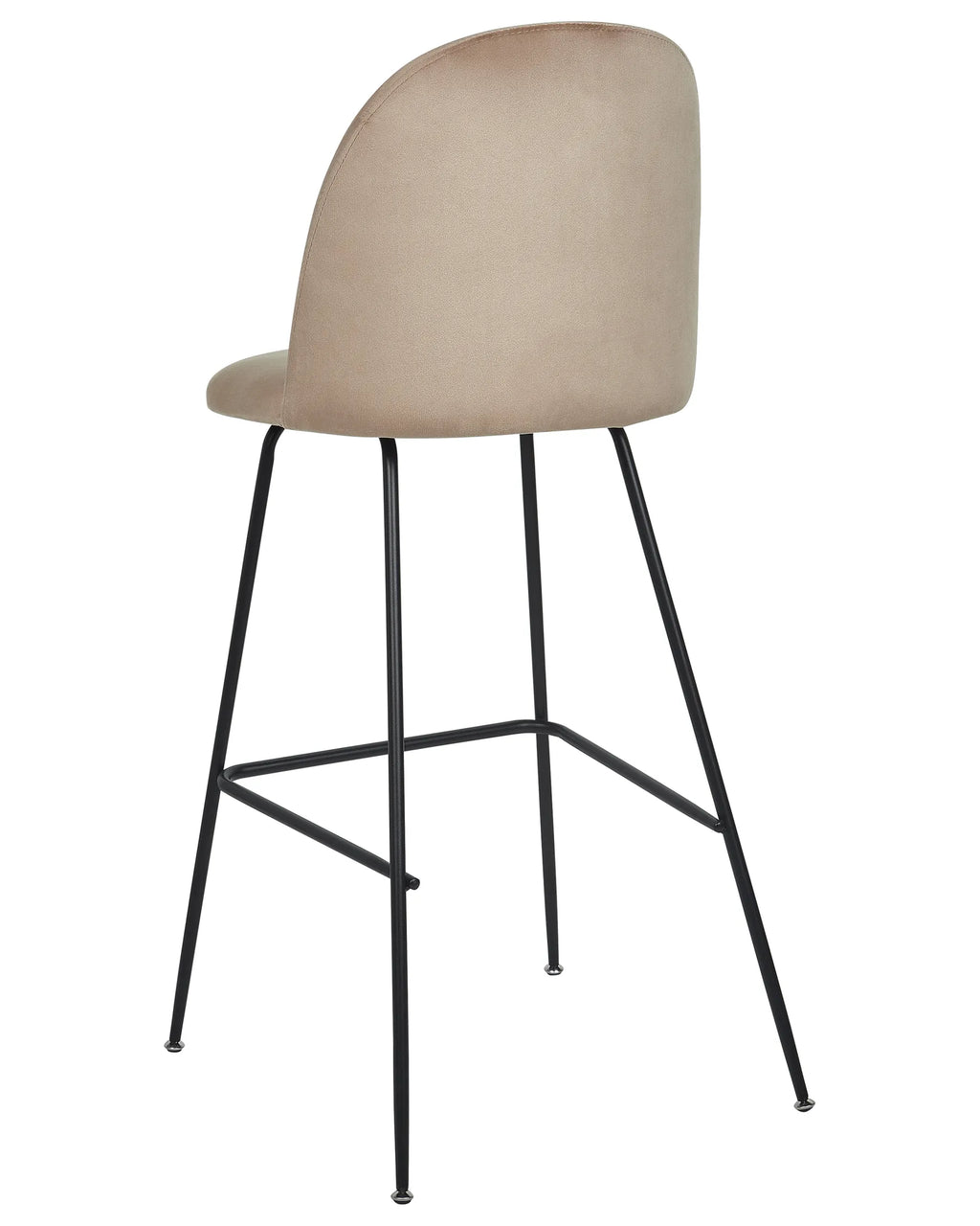 Set of 2 Bar Chairs ARCOLA Velvet Taupe
