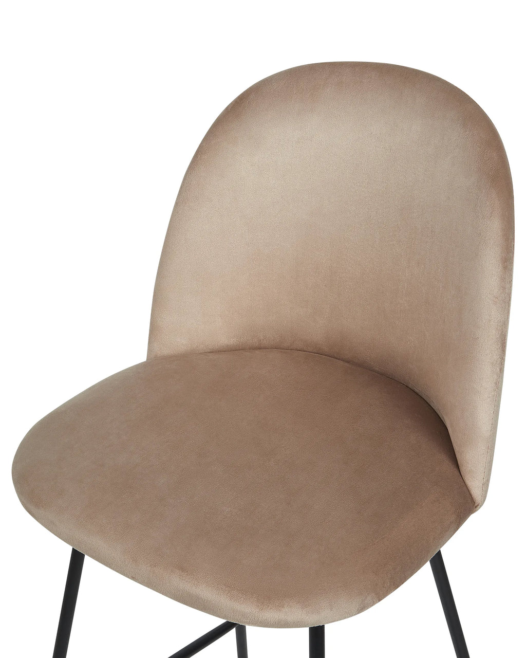 Set of 2 Bar Chairs ARCOLA Velvet Taupe