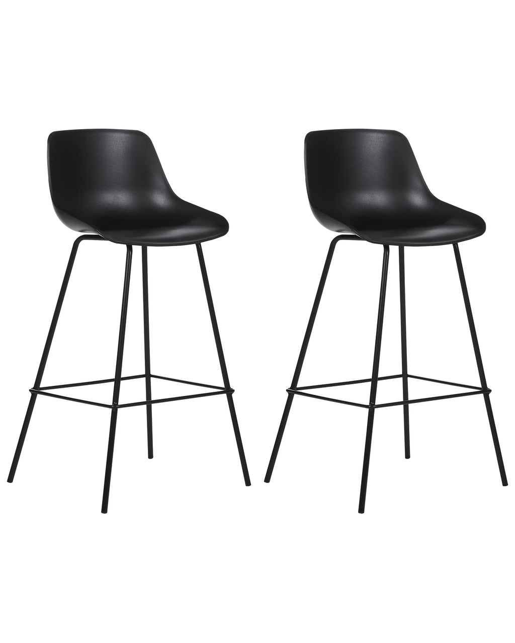 Set of 2 Bar Chairs EMMET Black