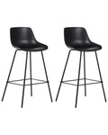 Set of 2 Bar Chairs EMMET Black