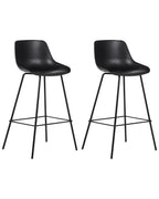 Set of 2 Bar Chairs EMMET Black