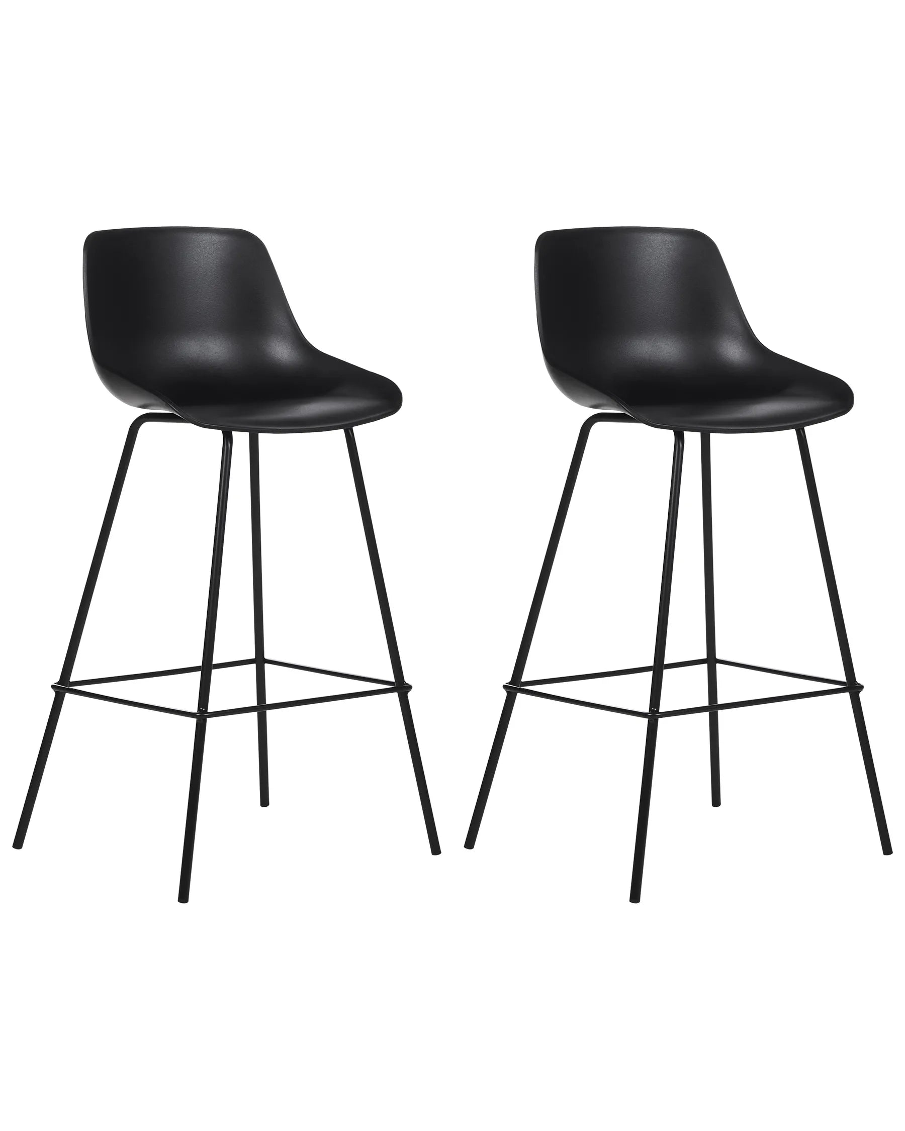 Set of 2 Bar Chairs EMMET Black