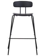 Set of 2 Bar Chairs SIBLEY Black