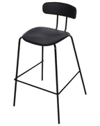 Set of 2 Bar Chairs SIBLEY Black