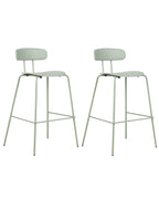 Set of 2 Bar Chairs SIBLEY Light Green