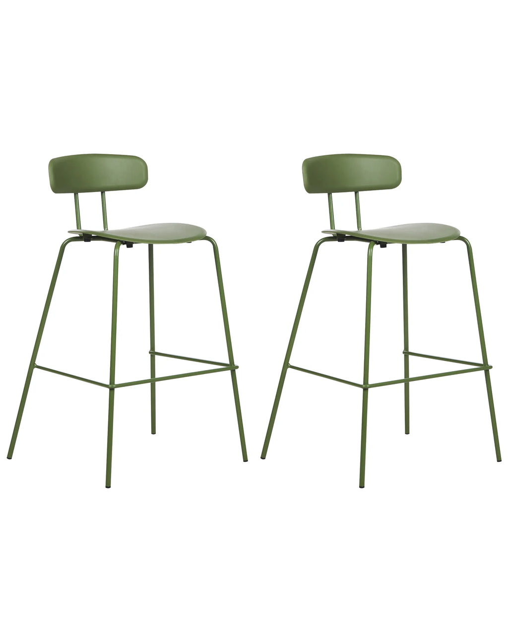 Set of 2 Bar Chairs SIBLEY Green