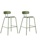 Set of 2 Bar Chairs SIBLEY Green