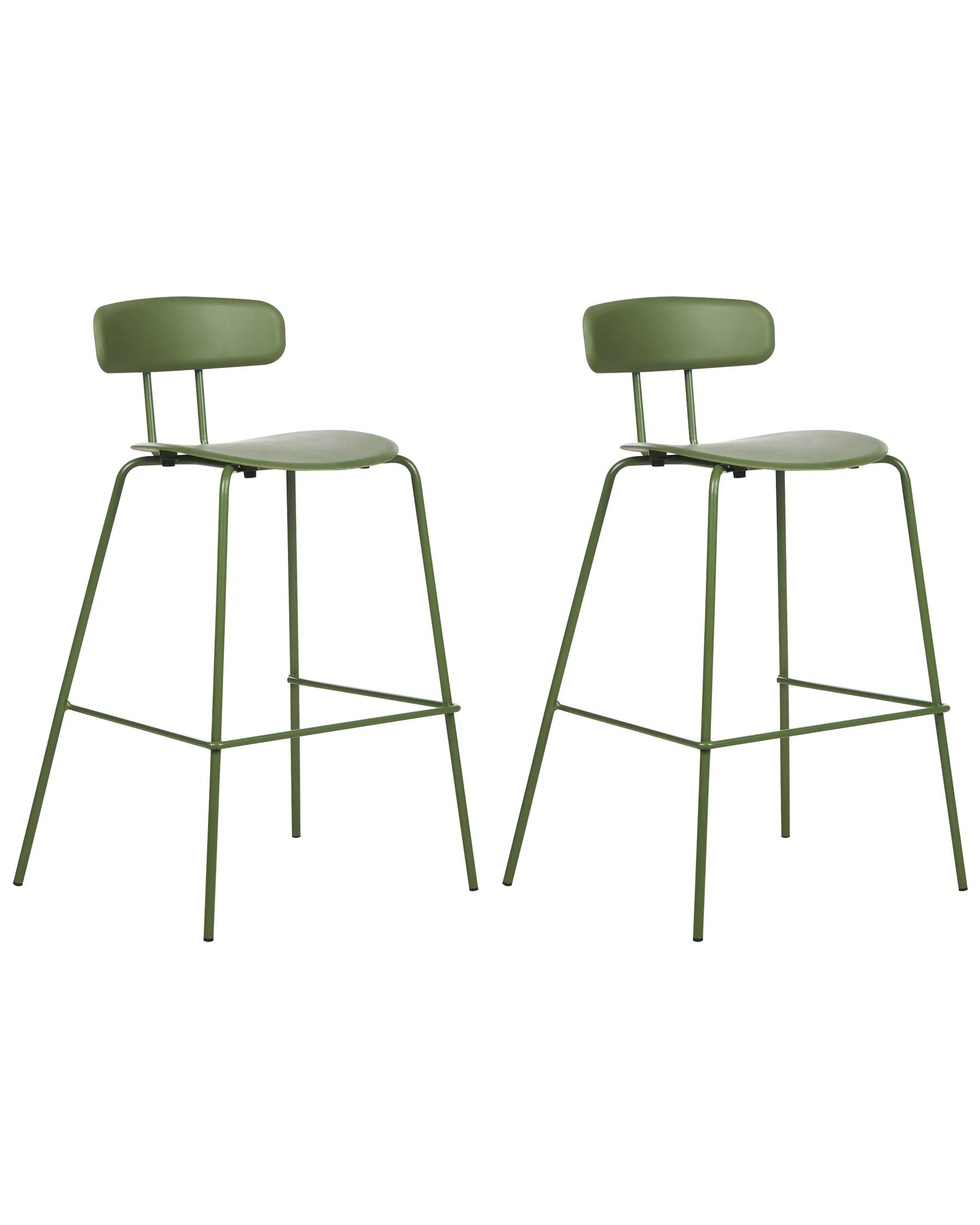 Set of 2 Bar Chairs SIBLEY Green