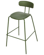 Set of 2 Bar Chairs SIBLEY Green