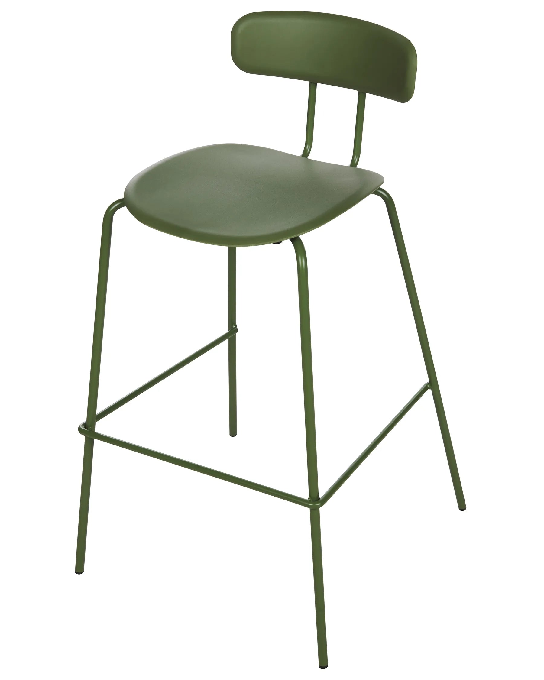 Set of 2 Bar Chairs SIBLEY Green