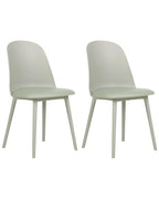 Set of 2 Dining Chairs FOMBY Light Green